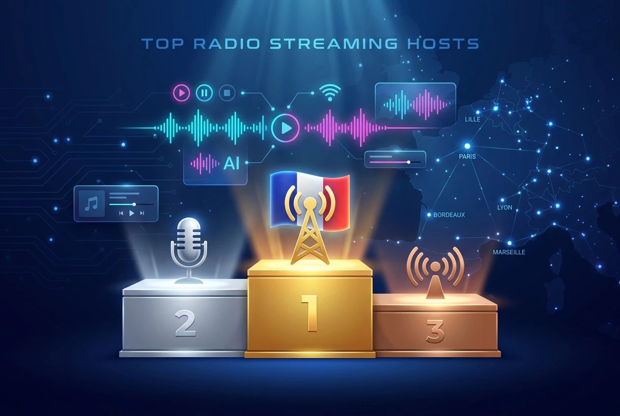 Top 7 der besten Radio-Streaming-Hosting-Anbieter in Frankreich 2026